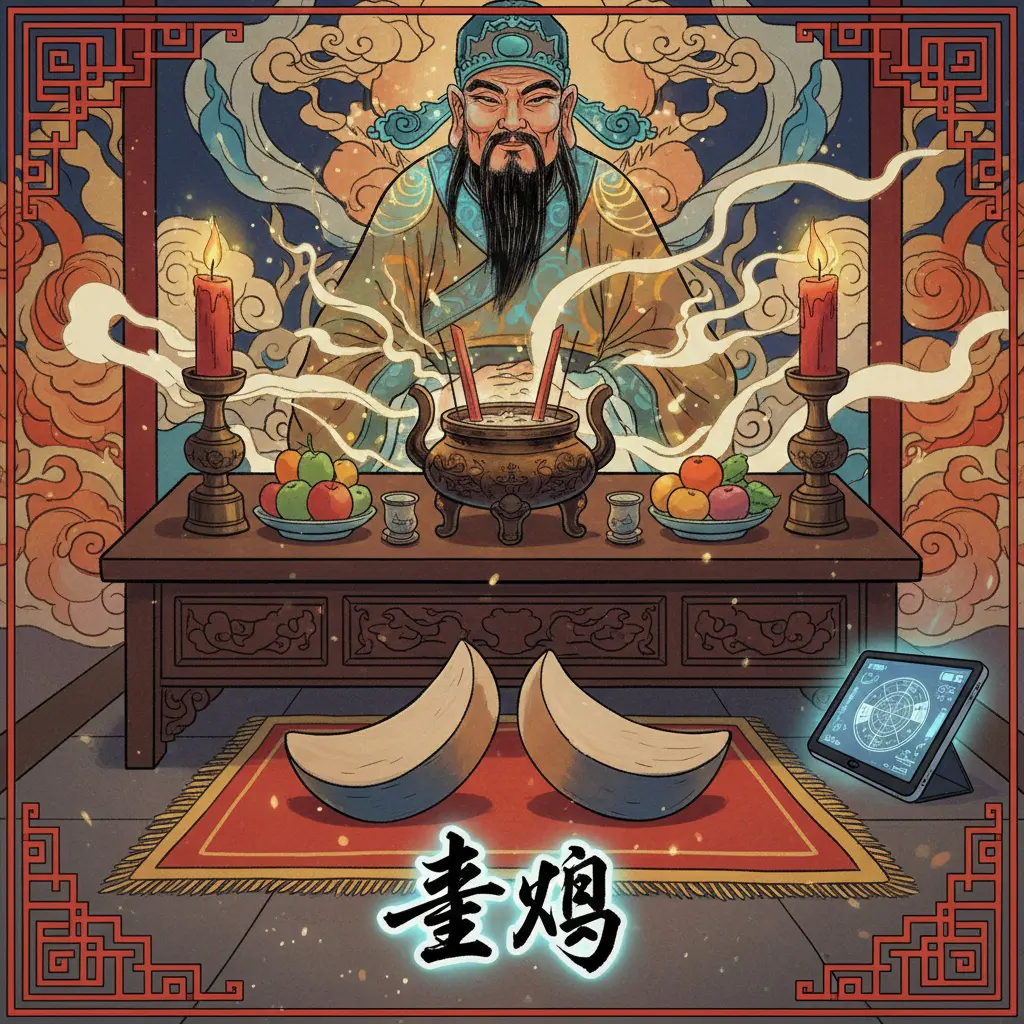 道教問神 - 聖筊