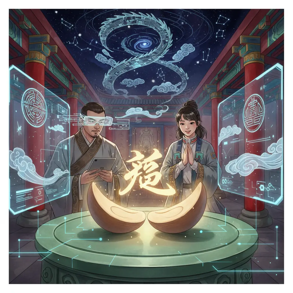 道教問神 - 笑筊