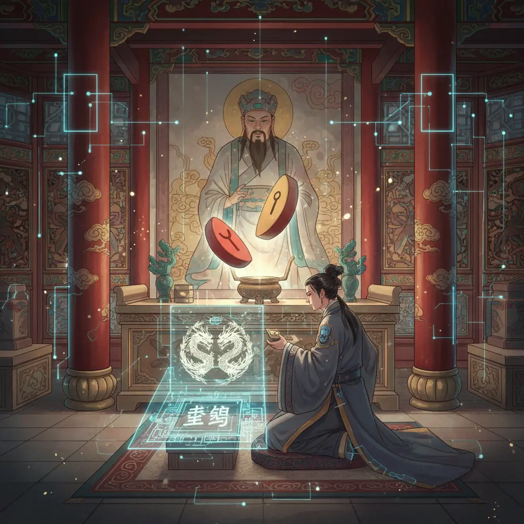 道教問神 - 擲筊