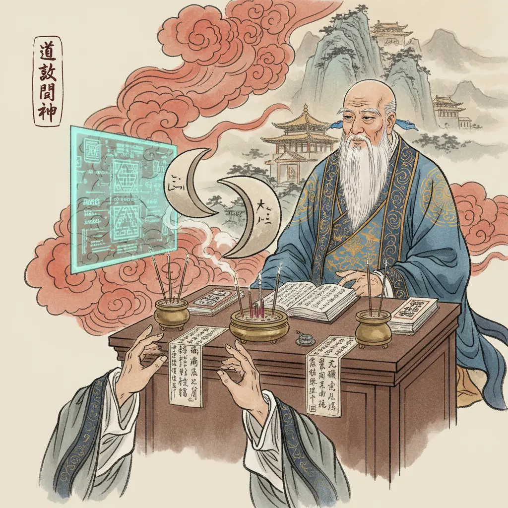 道教問神 - 筊杯